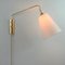 Mid-Century Articulating Brass & Fabric Wall Light by J.T. Kalmar, 1960s 11