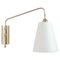 Mid-Century Articulating Brass & Fabric Wall Light by J.T. Kalmar, 1960s, Image 1