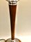 French Art Deco Table Lamp in Oak and Aluminium from Mazda, 1920s 4