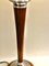 French Art Deco Table Lamp in Oak and Aluminium from Mazda, 1920s, Image 4