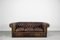 Large Antique Brown Leather Chesterfield Sofa, 1920s, Image 1
