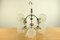 Mid-Century Atomic Space Age Chandelier in Glass & Chrome, 1960s or 1970s, Image 7
