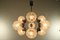 Mid-Century Atomic Space Age Chandelier in Glass & Chrome, 1960s or 1970s, Image 2