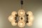 Mid-Century Atomic Space Age Chandelier in Glass & Chrome, 1960s or 1970s, Image 3
