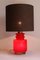 Red Murano Glass Table Lamp, 1970s, Image 2