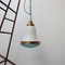 German Blue and Opaline Glass Pendant Light 1