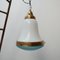 German Blue and Opaline Glass Pendant Light 2