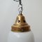 German Blue and Opaline Glass Pendant Light 3