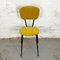 Spanish Mustard Velvet & Metal Chair, 1970s, Image 3