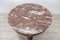 Vintage Red Marble & Walnut Table, 1930s 4