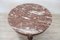 Vintage Red Marble & Walnut Table, 1930s, Image 4