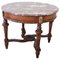 Vintage Red Marble & Walnut Table, 1930s, Image 1