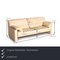 Cream Leather Living Room Set, Image 2