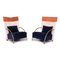 Habitus Blue Cream Fabric Armchairs from Ligne Roset, Set of 2 1
