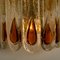 Lampade da parete con gocce ambrate di Mazzega, anni '70, set di 2, Immagine 12