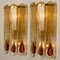 Wall Lights with Amber Teardrops from Mazzega, 1970s, Set of 2 2