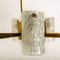 Mid-Century Brass and Blown Glass Chandelier from Hillebrand, 1960s, Image 5