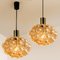 Amber Bubble Glass Pendant Lamp by Helena Tynell for Limburg, 1960s 2