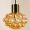 Amber Bubble Glass Pendant Lamp by Helena Tynell for Limburg, 1960s, Image 7