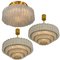 Large Glass & Brass Light Fixtures from Doria, Germany, 1969, Set of 3 19