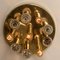 Vergoldete Messinglampen mit Swarovski Kugeln von Ernst Palme für Palwa, 1960er, 5er Set 12