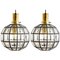Large Iron and Clear Glass Light Fixtures from Limburg, 1965, Set of 2 1