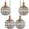 Large Iron and Clear Glass Light Fixtures from Limburg, 1965, Set of 2, Image 8