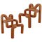 Burned Orange Armchairs from Terje Ekstrom, Norway, 1980s, Set of 2, Image 1