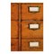 English Brass Blouse Cabinet with 9 Wooden Drawers 8
