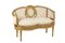 Sofa aus Vergoldetem Holz im Übergangsstil, 1900er 1
