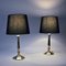 Lampes de Bureau Scandinaves en Laiton, 1950s, Set de 2 2