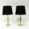 Scandinavian Brass Table Lamps, 1950s, Set of 2 5