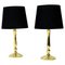 Scandinavian Brass Table Lamps, 1950s, Set of 2 1