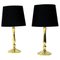 Scandinavian Brass Table Lamps, 1950s, Set of 2, Image 1