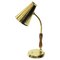 Oak and Brass Table Lamp from Asea, Sweden, 1950s 1