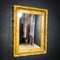 Miroir Antique avec Bordure Dorée, 1880s 1