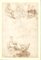 Vergine su carro alato, inchiostro originale e acquarello, XVIII secolo, Immagine 1