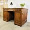 Antique Oak Railway Office Desk 5