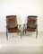 Vintage Metal and Leather Chairs, 1970s, Set of 2 1