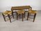 Rustic Style Bench and Stools by Charlotte Perriand, Set of 4 1
