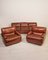 Vintage Albion Sofa und Lederstühle von Saporiti Italia, 1980er, 3er Set 1