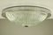 Xl Vintage Austrian Glass & Aluminum Flush Mount, 1960 1