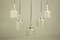 Lámparas colgantes MCM vintage de vidrio tubo de Doria Leuchten, años 60. Juego de 5, Imagen 1