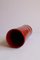 Rote Zylinderförmige Keramikvase von Aldo Londi für Bitossi, Italien 7