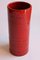 Rote Zylinderförmige Keramikvase von Aldo Londi für Bitossi, Italien 6