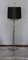 Lámpara de pie vintage con estructura tubular de acero cromado, patas trípode de cromo y pantalla de tela gris, años 60, Imagen 1