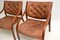 Vintage Scandinavian Bentwood & Leather Armchairs, Set of 2, Image 5