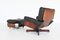 Rosewood Model 401 Lounge Chair & Ottoman Set by Menilio Taro for Cinova, Italy, 1964, Set of 2 4