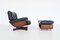 Rosewood Model 401 Lounge Chair & Ottoman Set by Menilio Taro for Cinova, Italy, 1964, Set of 2 2