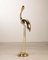 Golden Brass and Craft Wood Standing Flamingo 4